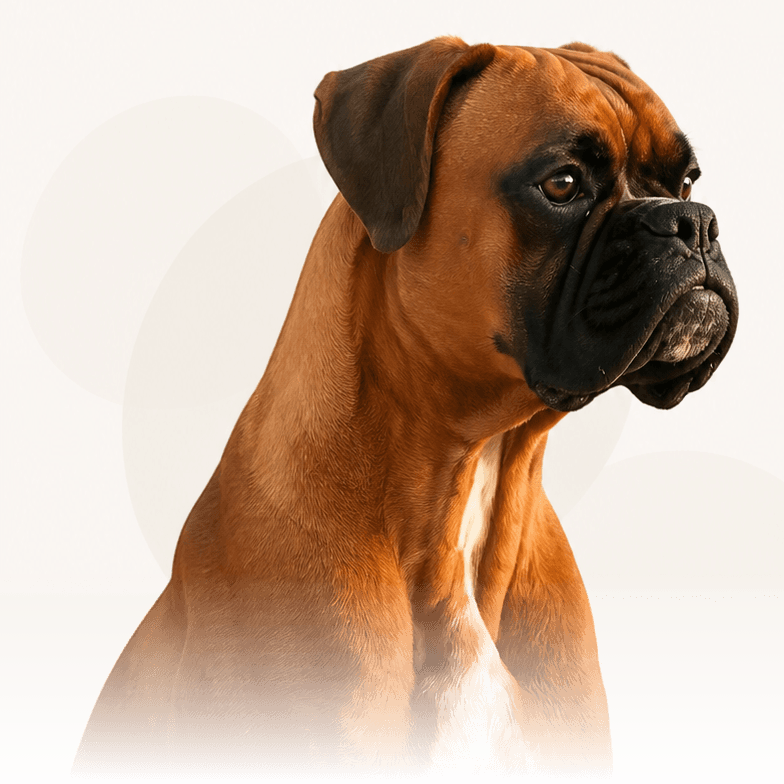Babinou, boxer fauve au masque noir